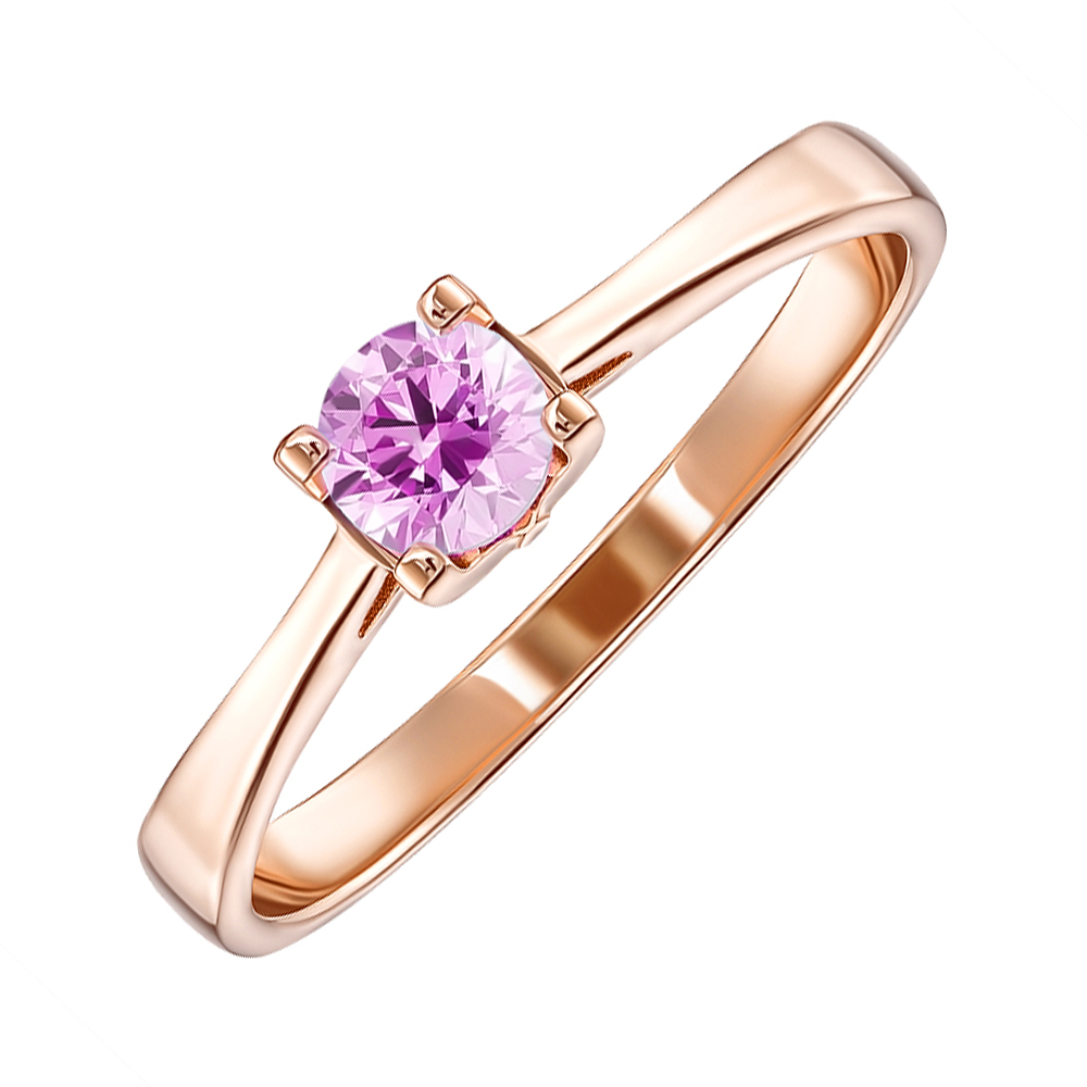 

Кольцо из красного золота с розовым кристаллом Swarovski 000133578 17 размера