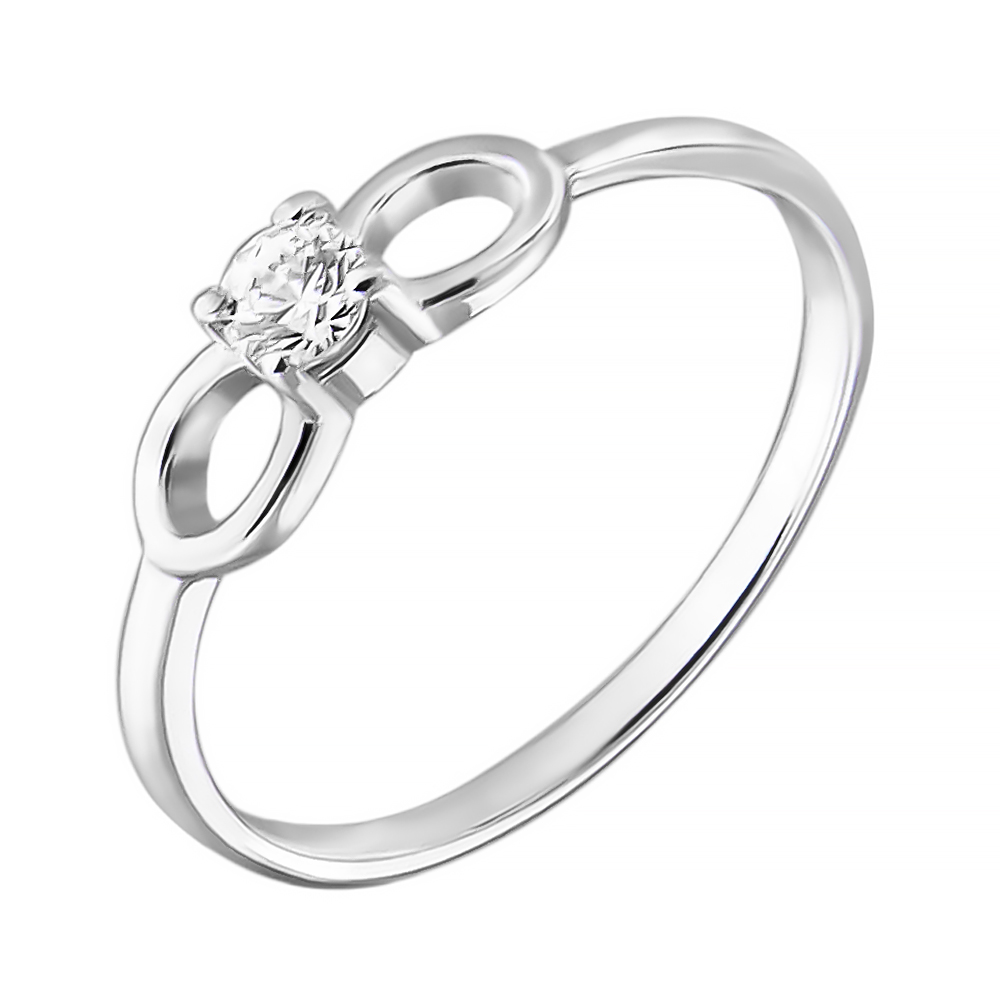 

Золотое кольцо в белом цвете со Swarovski Zirconia 000053307 16.5 размера
