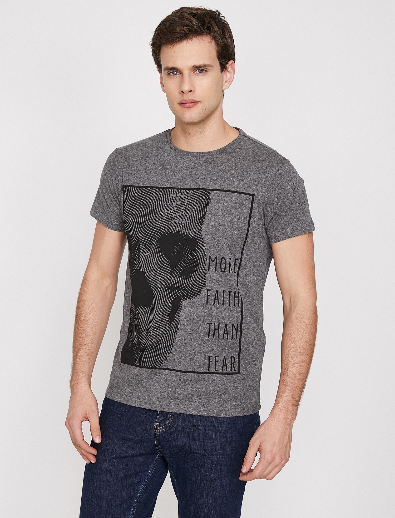 

Футболка Koton 9YAM11027CK-027 XL Grey