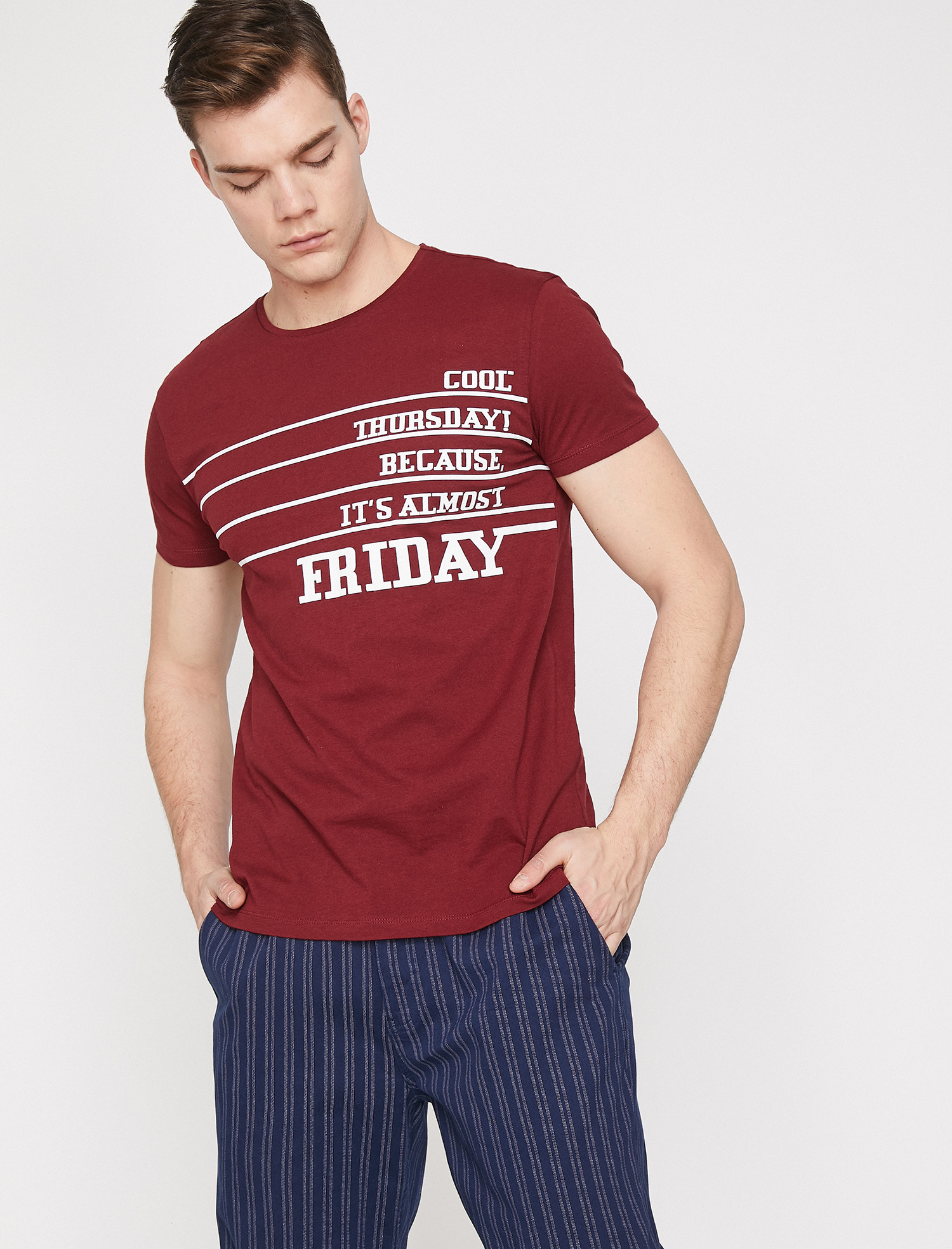 

Футболка Koton 9YAM11615CK-492 S Wine