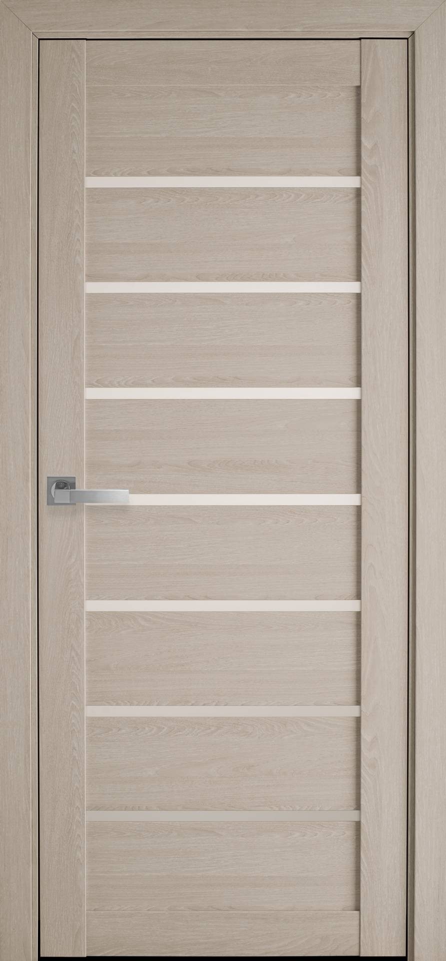 

Міжкімнатні двері Новий стиль Леона Дуб молочний скло сатин 700*2000 мм