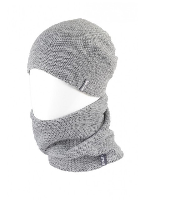 

Вязаная шапка КАНТА Fashion Hat с Buff снуд унисекс 57-58 Серый