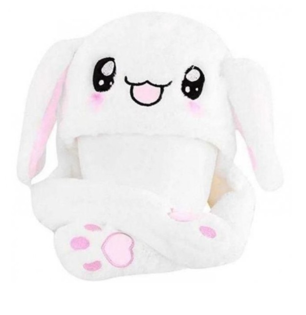 

Светящаяся шапка с мордочкой Pikachu toys soft toys с двигающими ушками белая