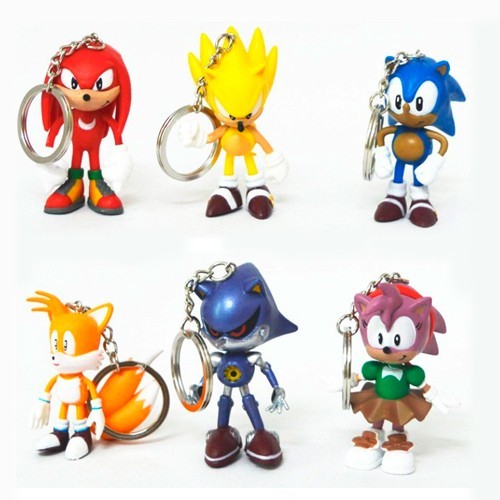 

Брелки-фигурки Соник Anex Sonic Keychain 6 шт