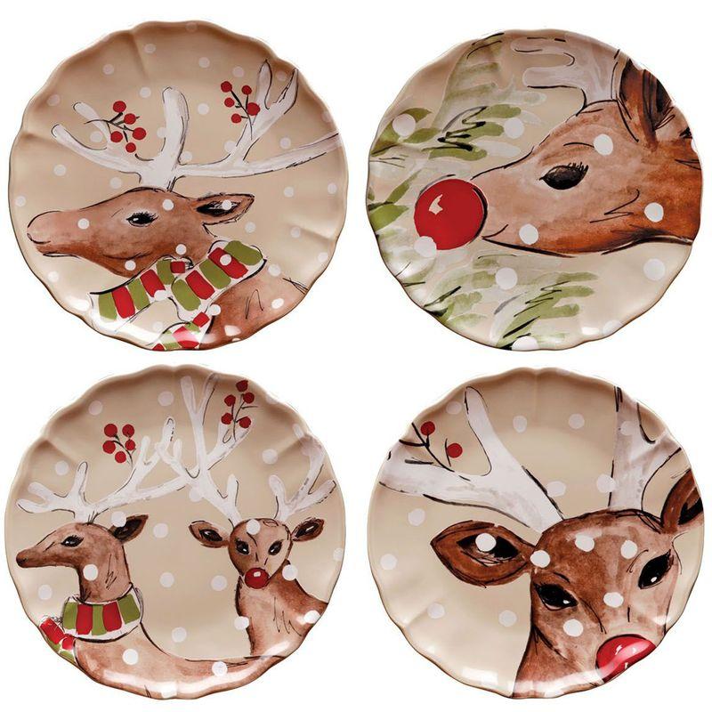 

Комплект обеденных тарелок бежевый Deer Friends Casafina