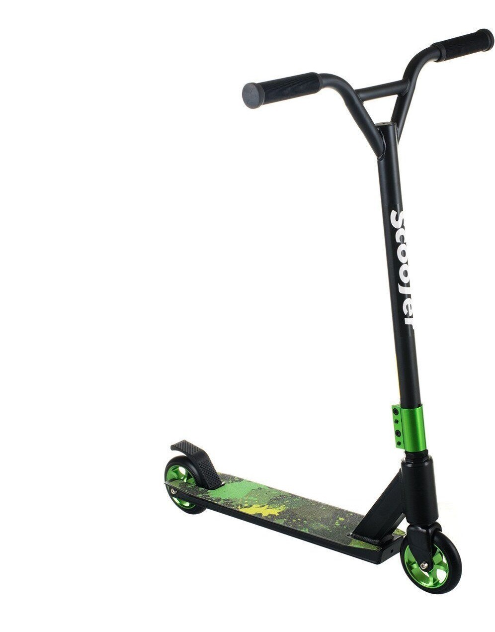 

Самокат трюковий Scooter D01, Колеса PU 110 мм Колір Чорно-зелений