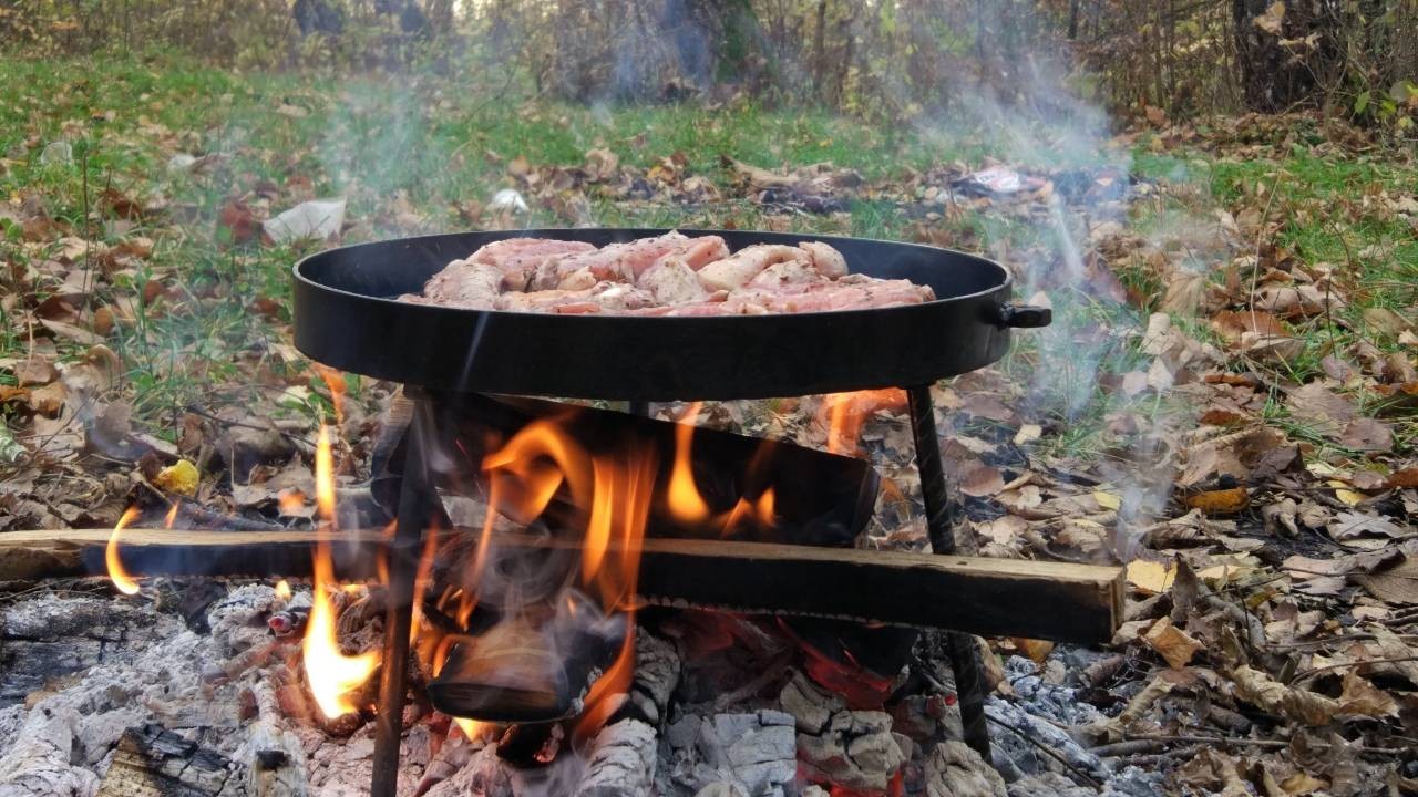 

Сковорода з дискової борони діаметром 30 см похідна, туристична, без кришки