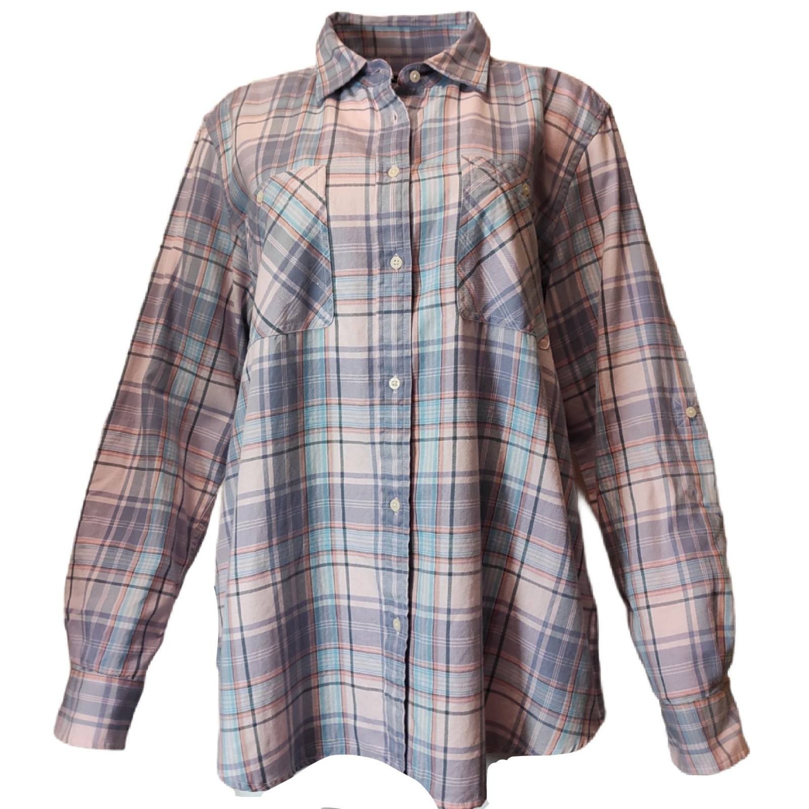 

Polo RALPH LAUREN Женский хлопок в клетку Western Top Blue XXl