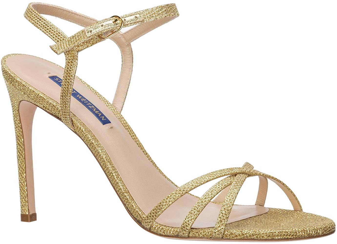 

женские босоножки на каблуке Stuart Weitzman Starla 105 золото zw15778 р.37,5(стелька 23 см)