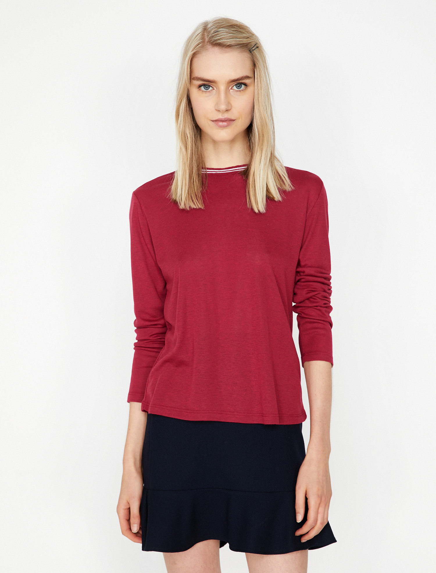 

Лонгслив Koton 9KAL11139JK-416  Red, Лонгслив Koton 9KAL11139JK-416 S Red