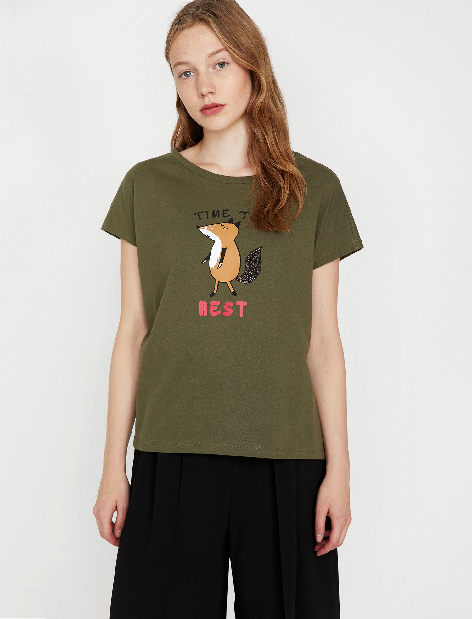 

Футболка Koton 9KAL11378JK-836 XS Khaki