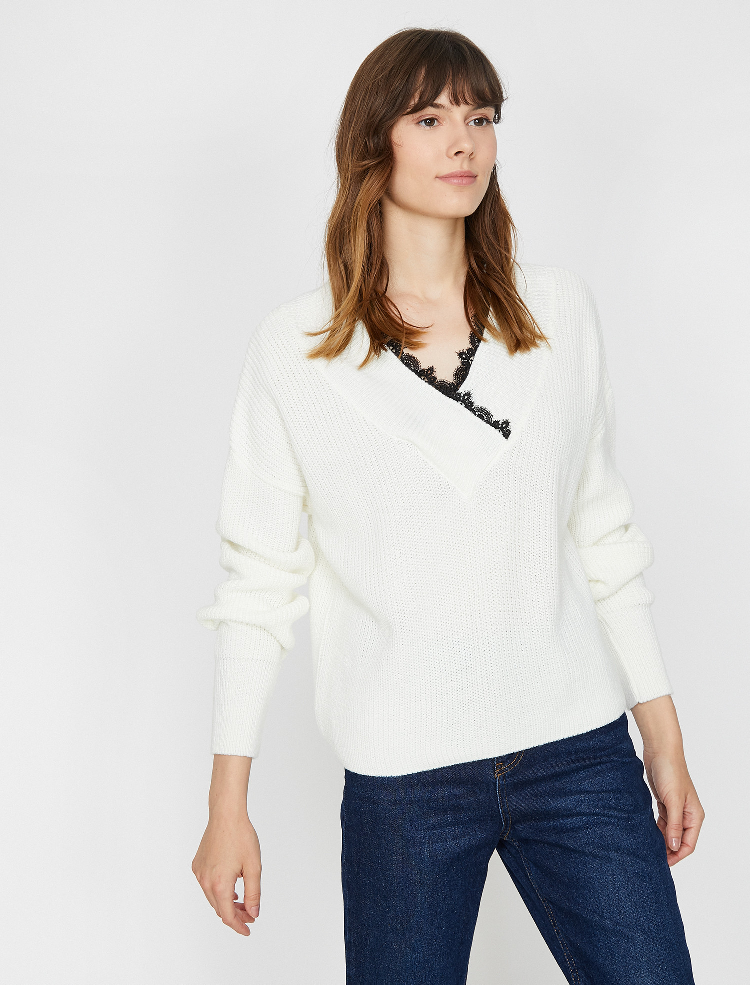 

Пуловер Koton 0KAK92629HT-001 M Off White