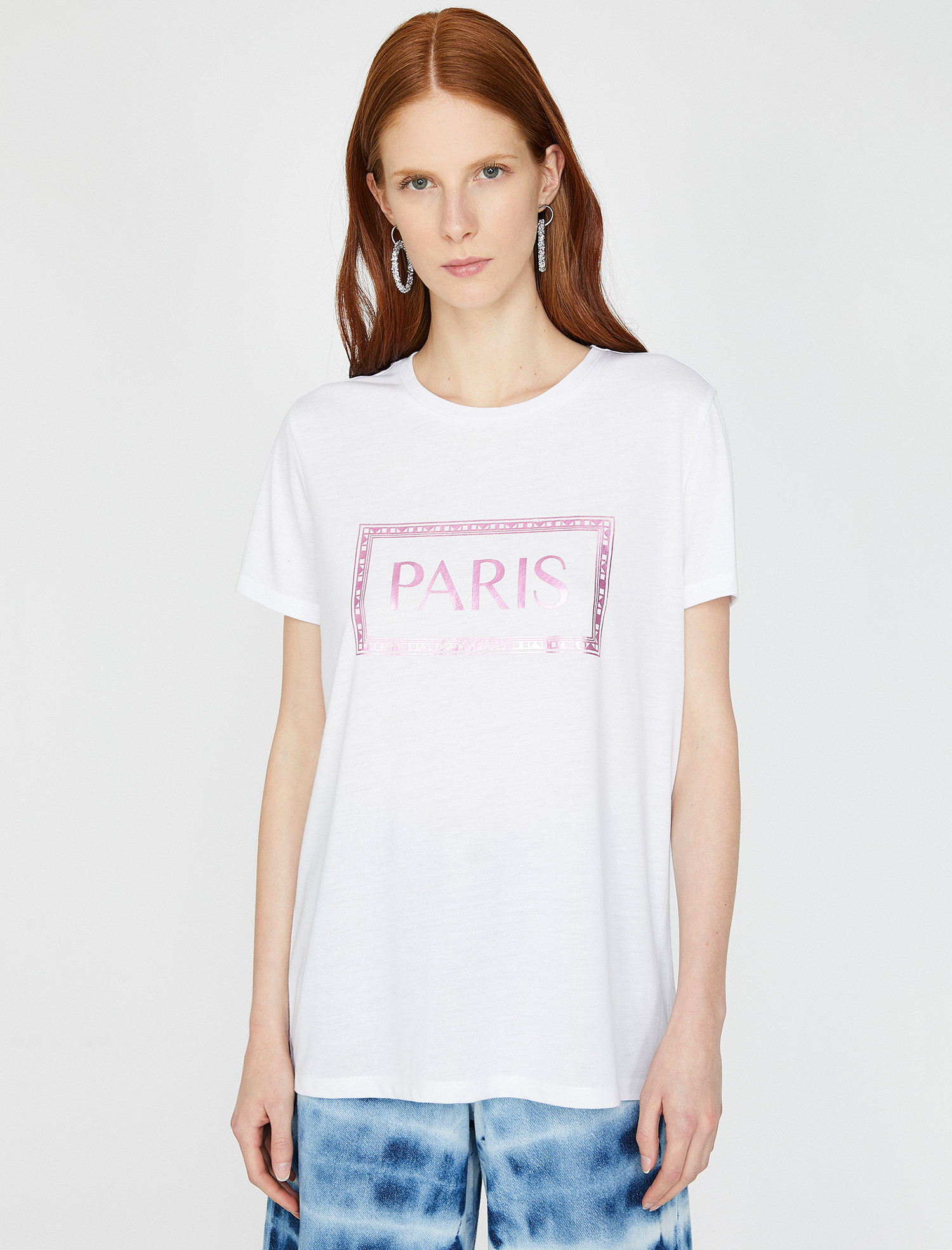 

Футболка Koton 0KAK13796EK-001  Off White, Футболка Koton 0KAK13796EK-001 L Off White