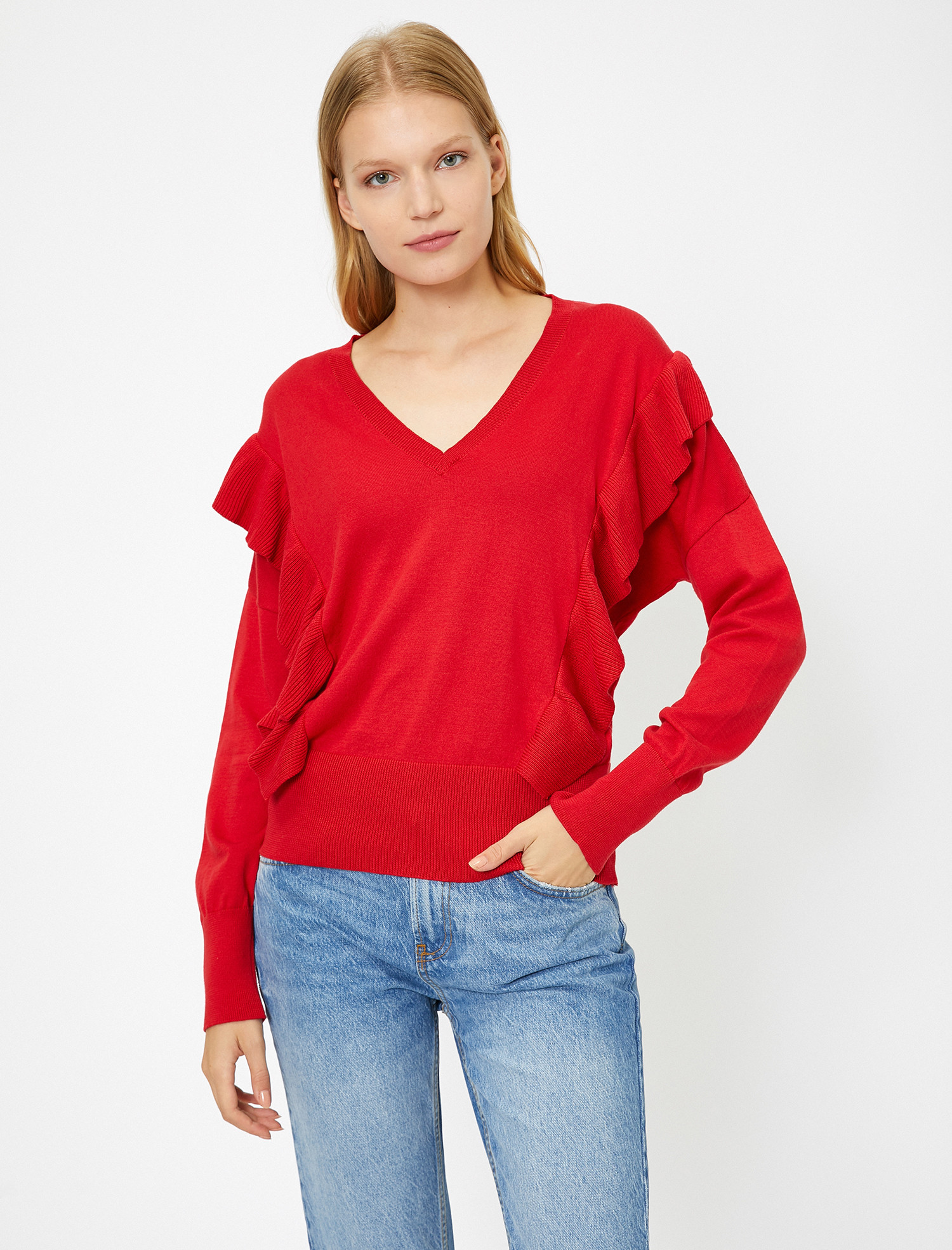 

Пуловер Koton 0KAK92380HT-420 S Red