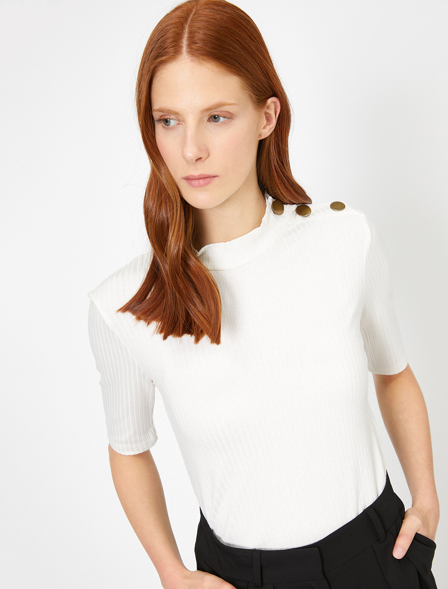 

Футболка Koton 0KAK13188EK-001  Off White, Футболка Koton 0KAK13188EK-001 M Off White