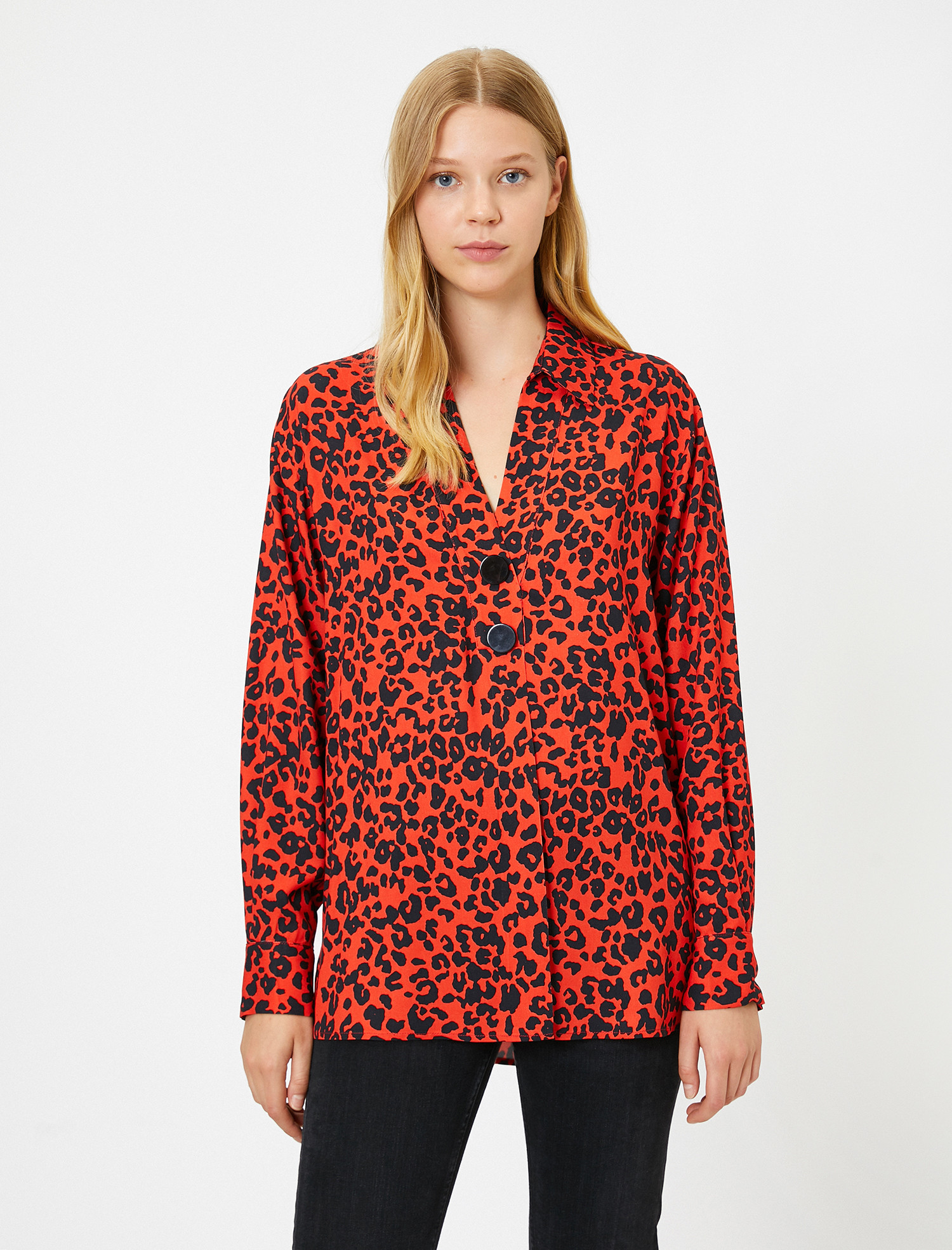 

Блузка Koton 0KAK66902IW-03A  Black Design, Блузка Koton 0KAK66902IW-03A 36 Black Design