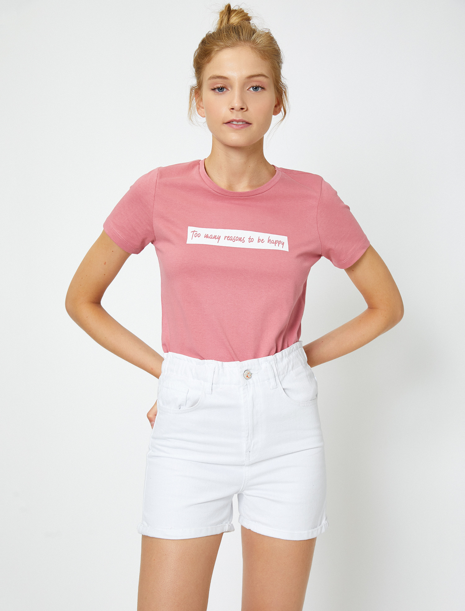 

Футболка Koton 0KAL18783IK-257 S Rose