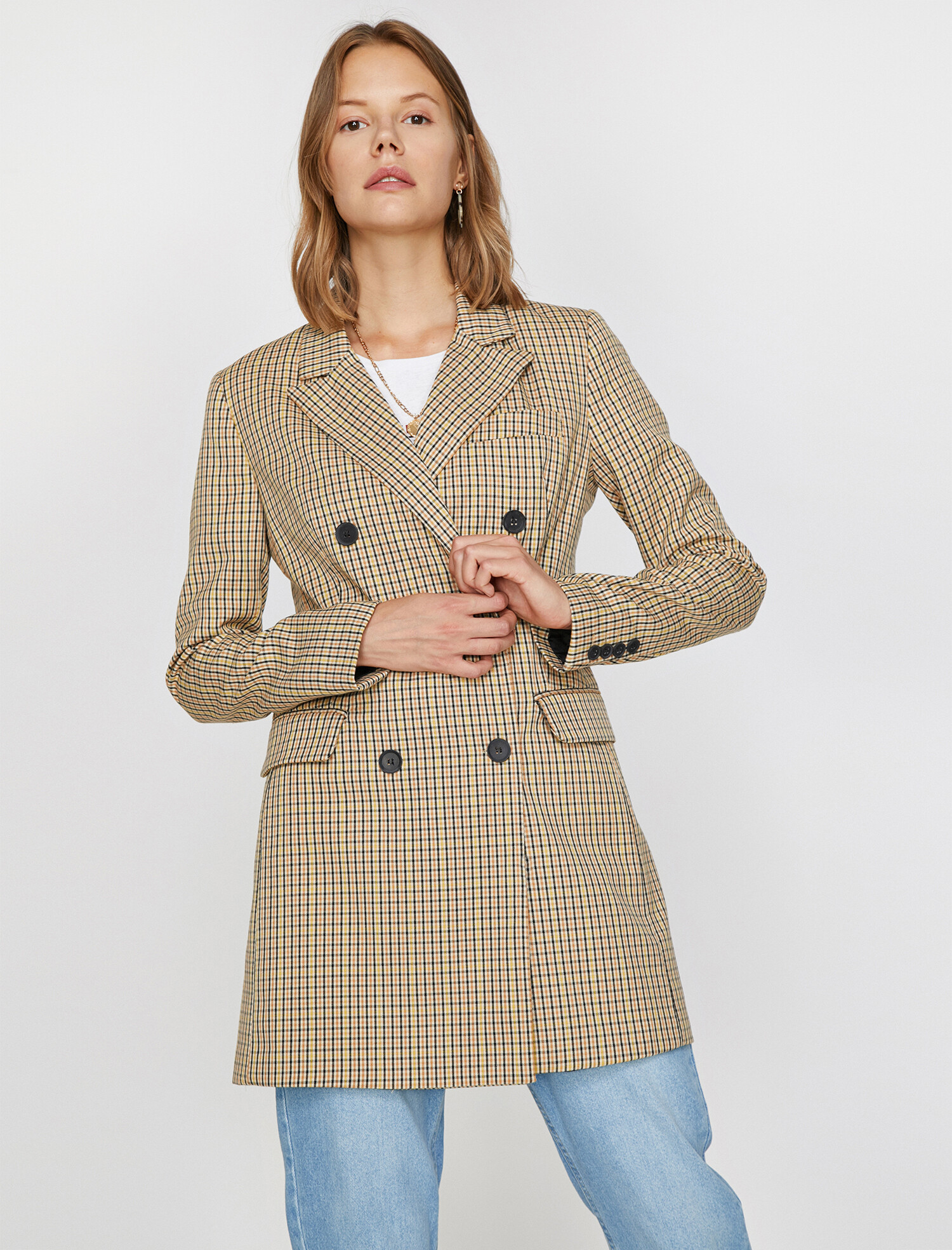 

Пиджак Koton 0KAF50118GW-74R 40 Beige Check