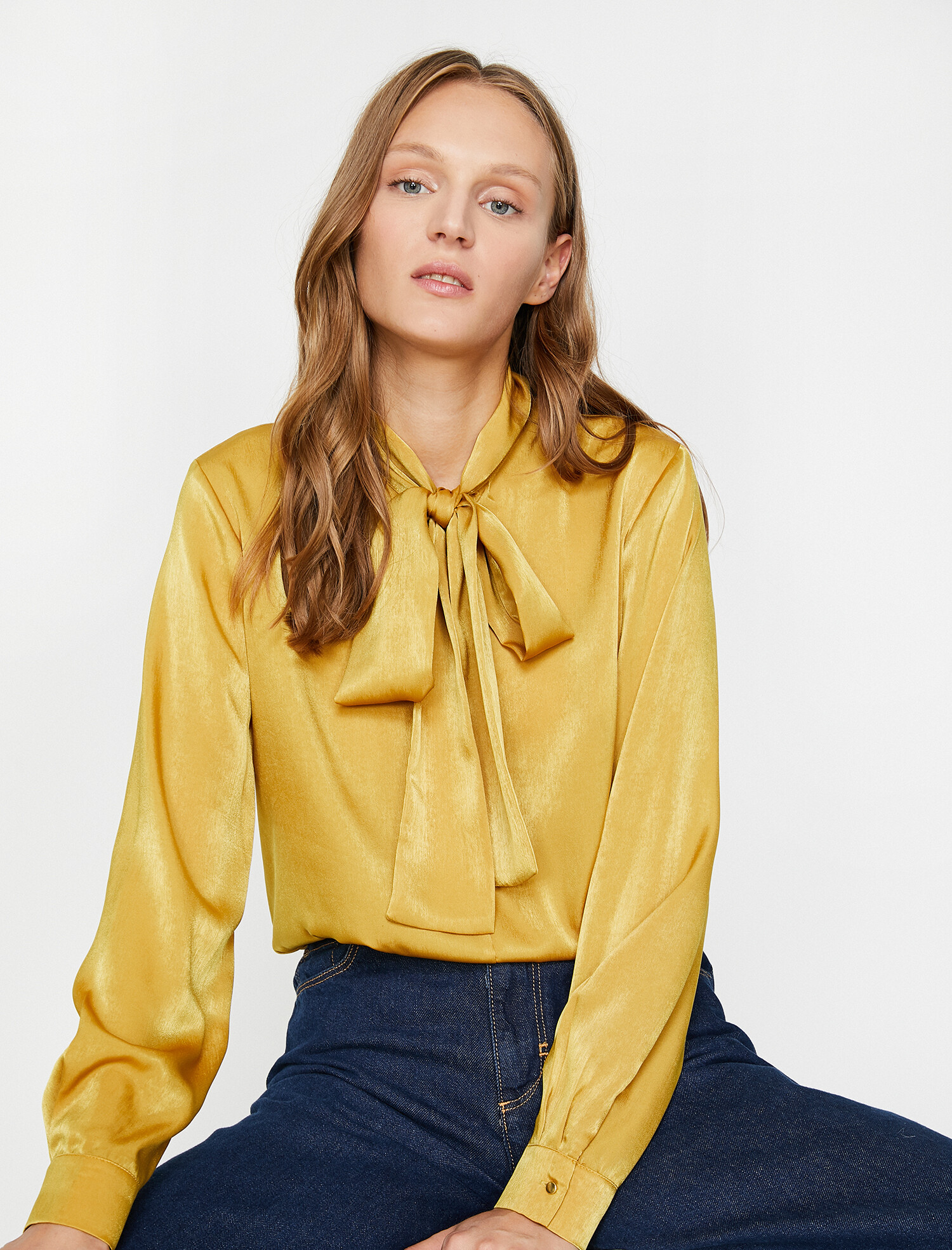 

Блузка Koton 0KAK63968EW-175 42 Mustard
