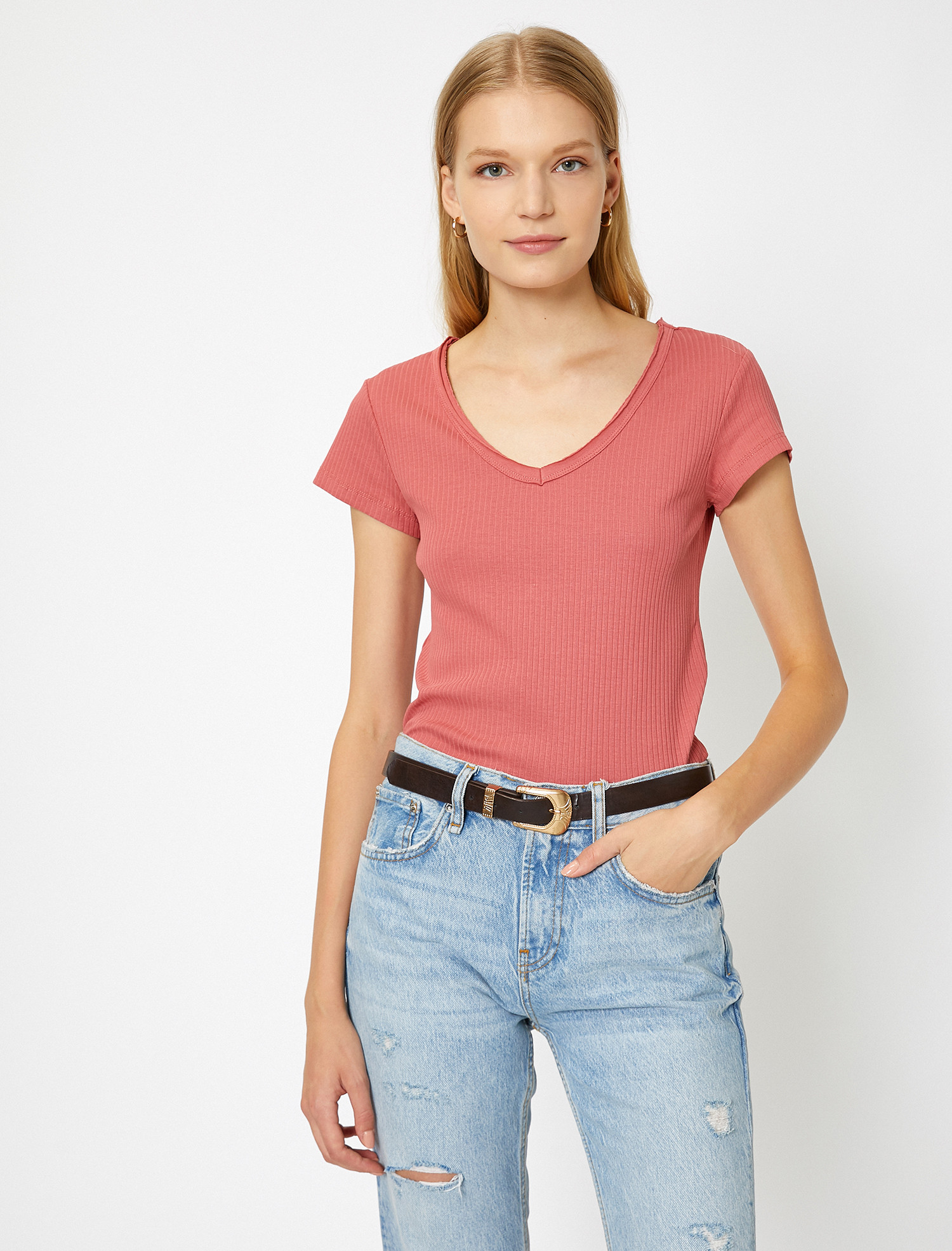 

Футболка Koton 0KAK13081EK-250  Rose, Футболка Koton 0KAK13081EK-250 L Rose