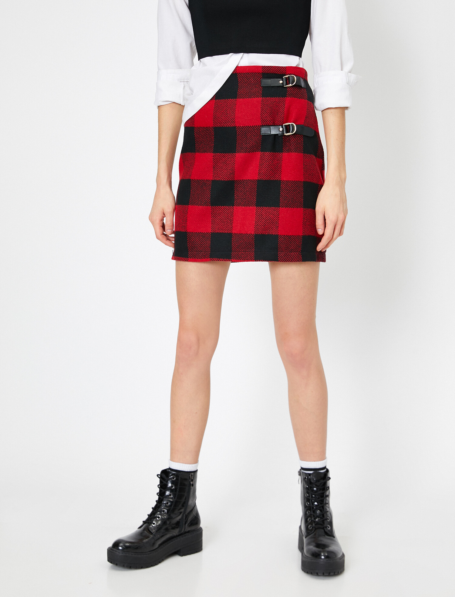 

Юбка Koton 0KAL78097OW-01P 34 Red Check