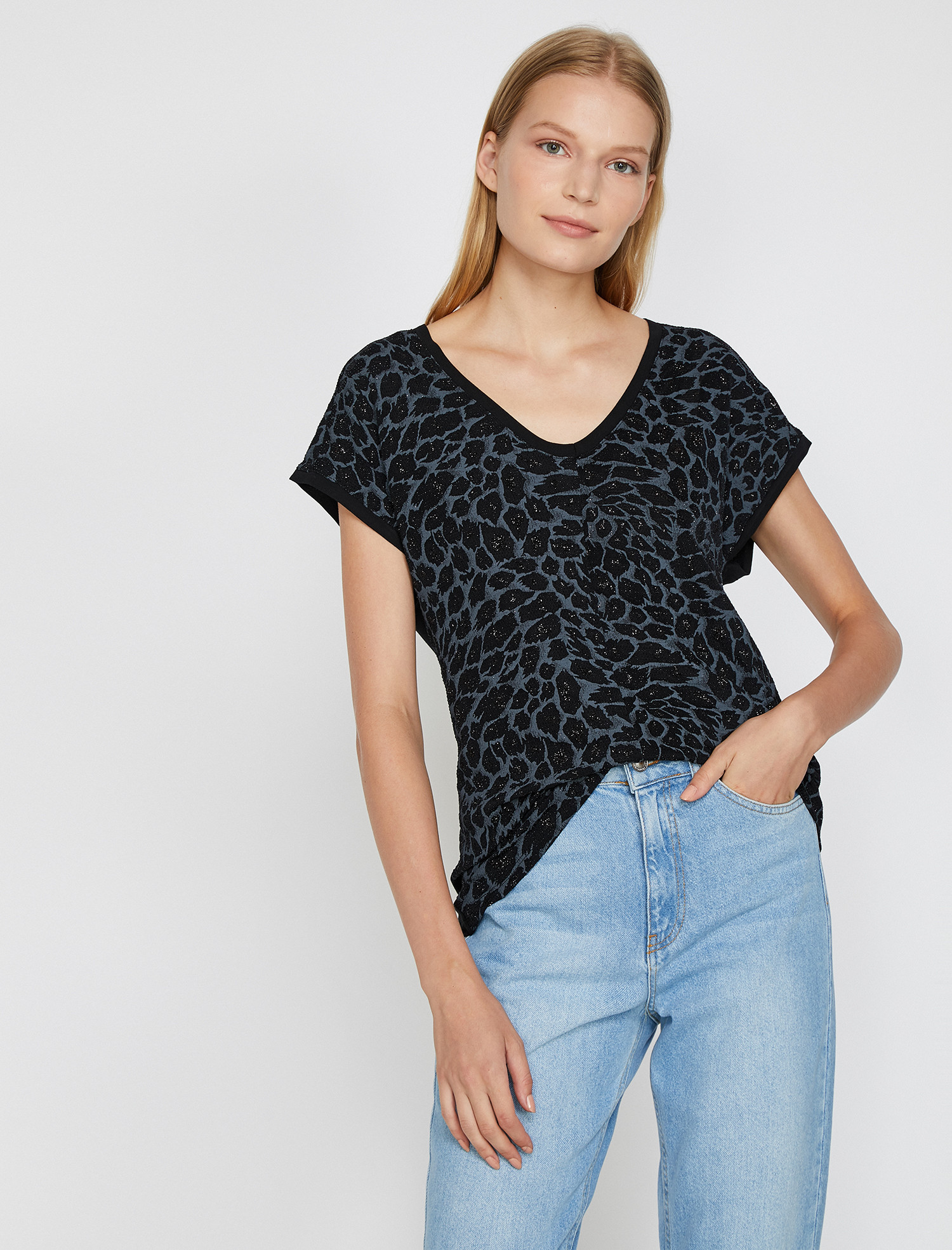 

Футболка Koton 0KAK13297EK-999 M Black