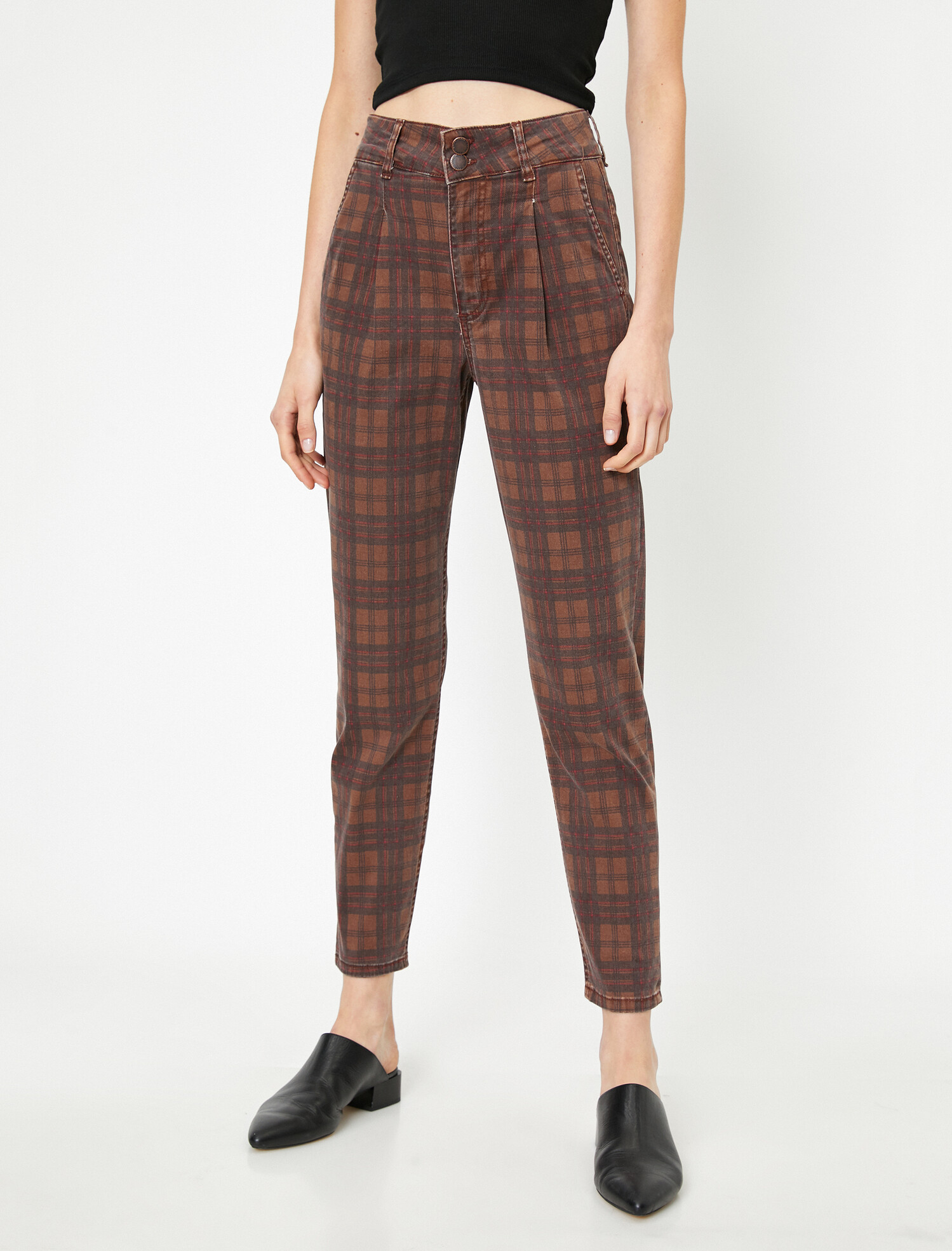 

Брюки Koton 0KAL41671OW-10W 34 Brown Check