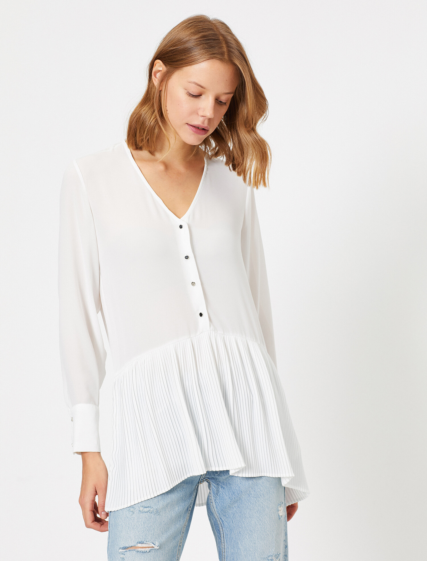 

Блузка Koton 0KAK68486PW-001  Off White, Блузка Koton 0KAK68486PW-001 38 Off White