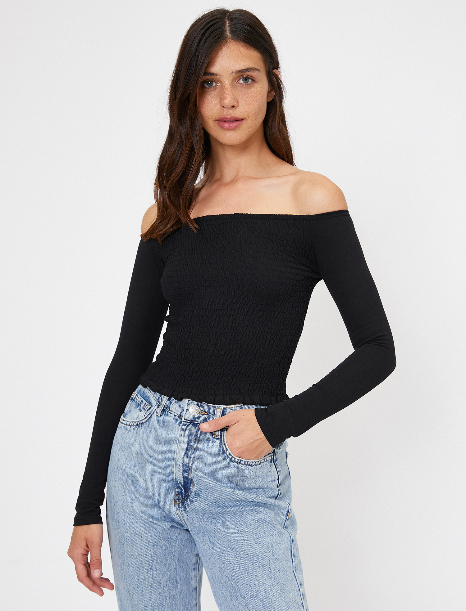 

Лонгслив Koton 0KAL18723OK-999 S Black