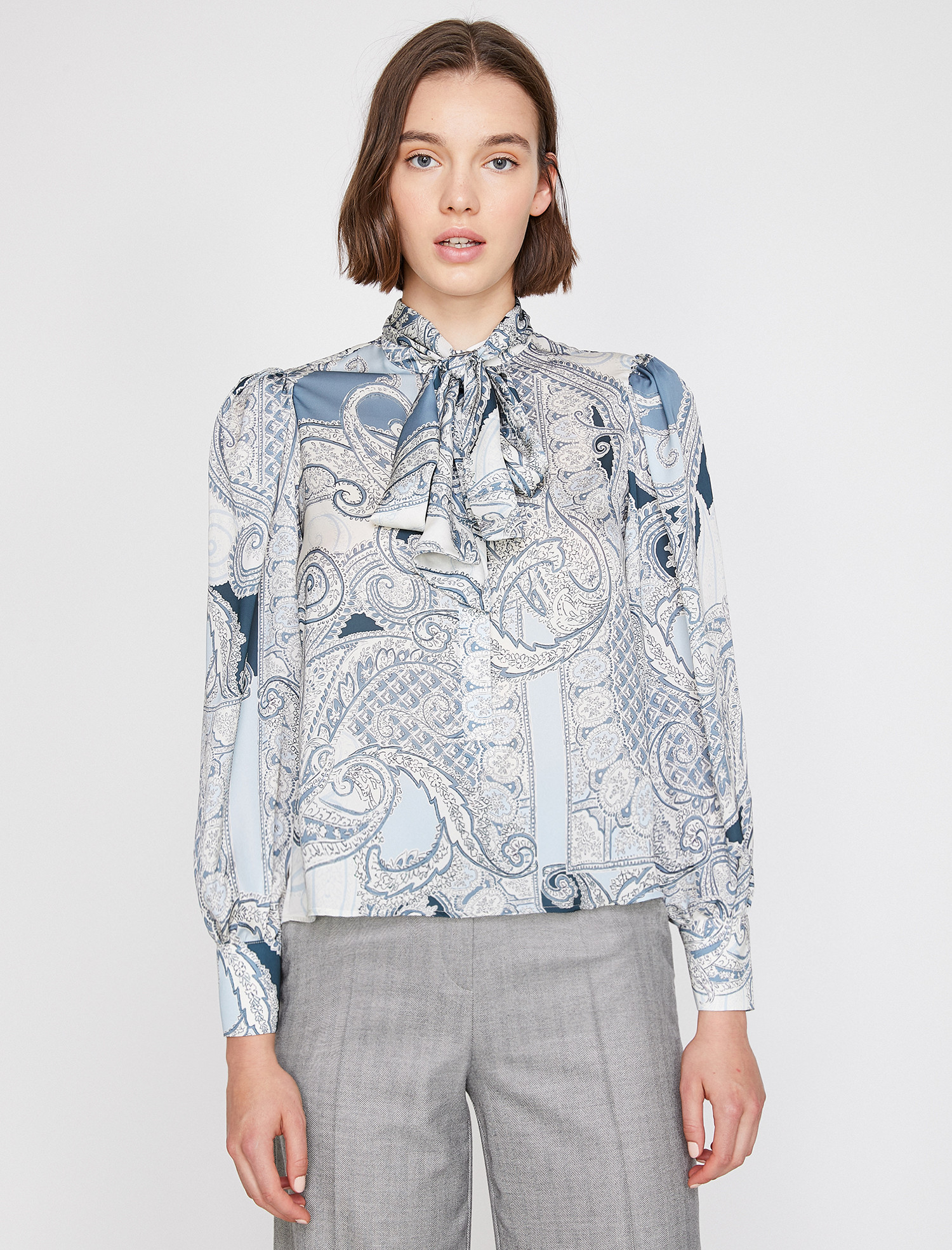 

Блузка Koton 0KAK68243PW-04G 42 Blue Design