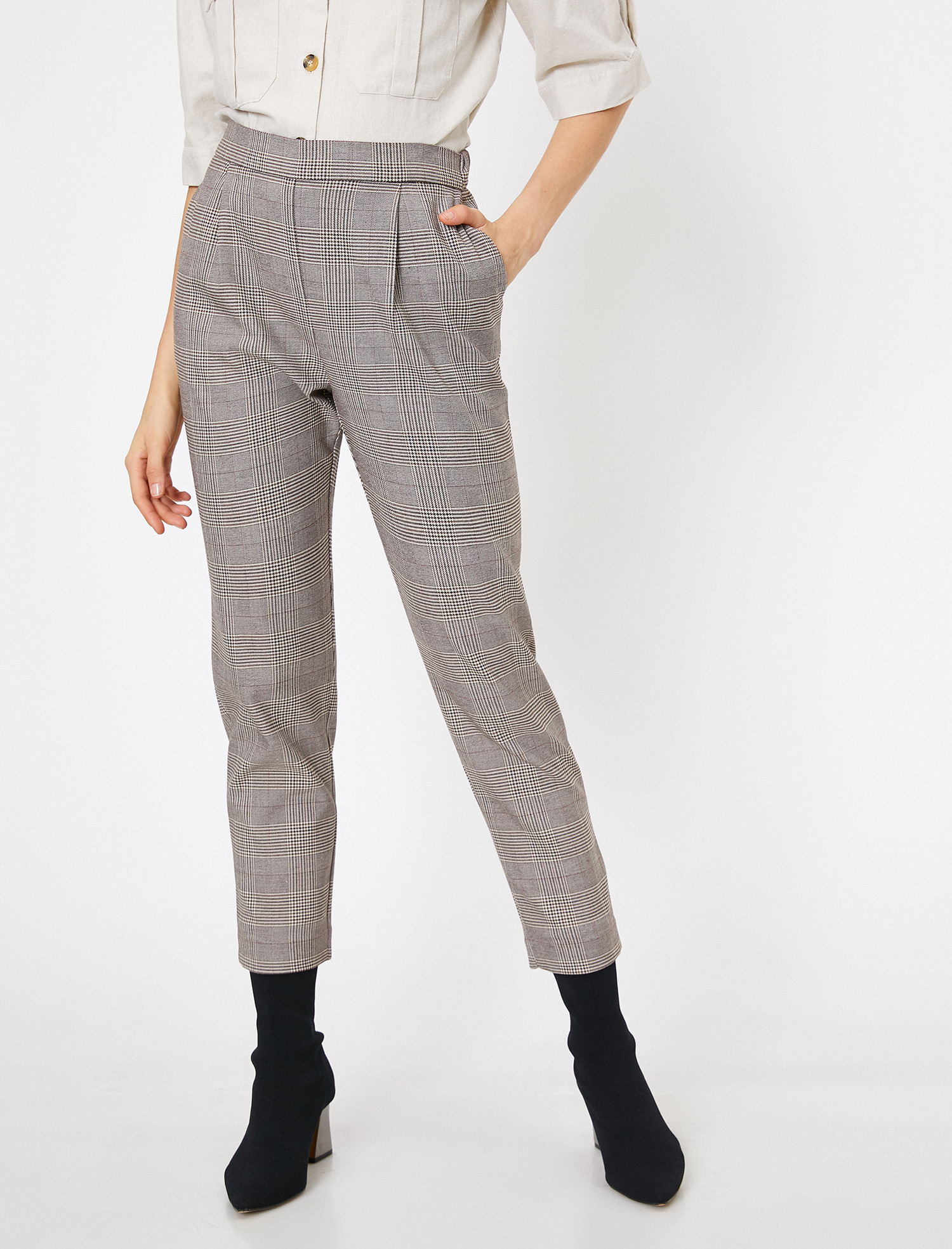 

Брюки Koton 0KAK42226UW-76T 38 Brown Check