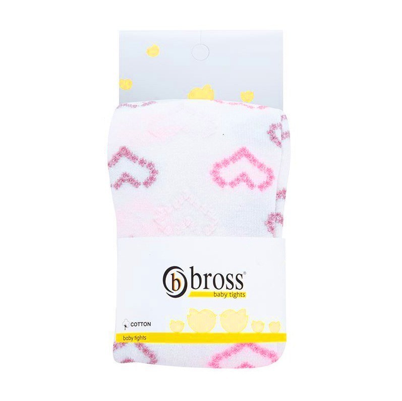 

Колготы детские BROSS сердечки 62-68 0-6 месяцев Молочные