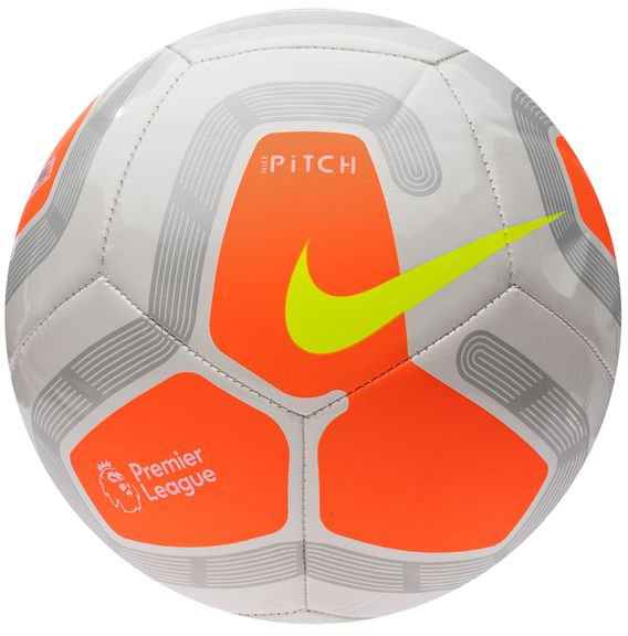 

Мяч футбольный Nike Pitch Premier League Size 5 White/Оrange (SC3569-104)