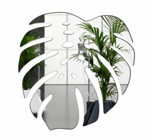 

Наклейка на стену акриловая зеркальная FILODENDRON 52 см FLEXISTYLE декоративное зеркало