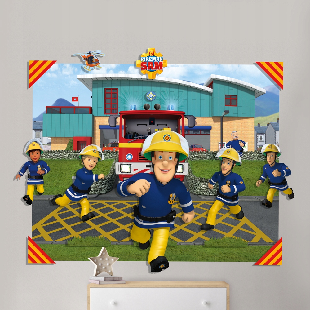 

Интерьерная наклейка на стену WALLTASTIC Пожарные 3D 121,92 х 152,4 см