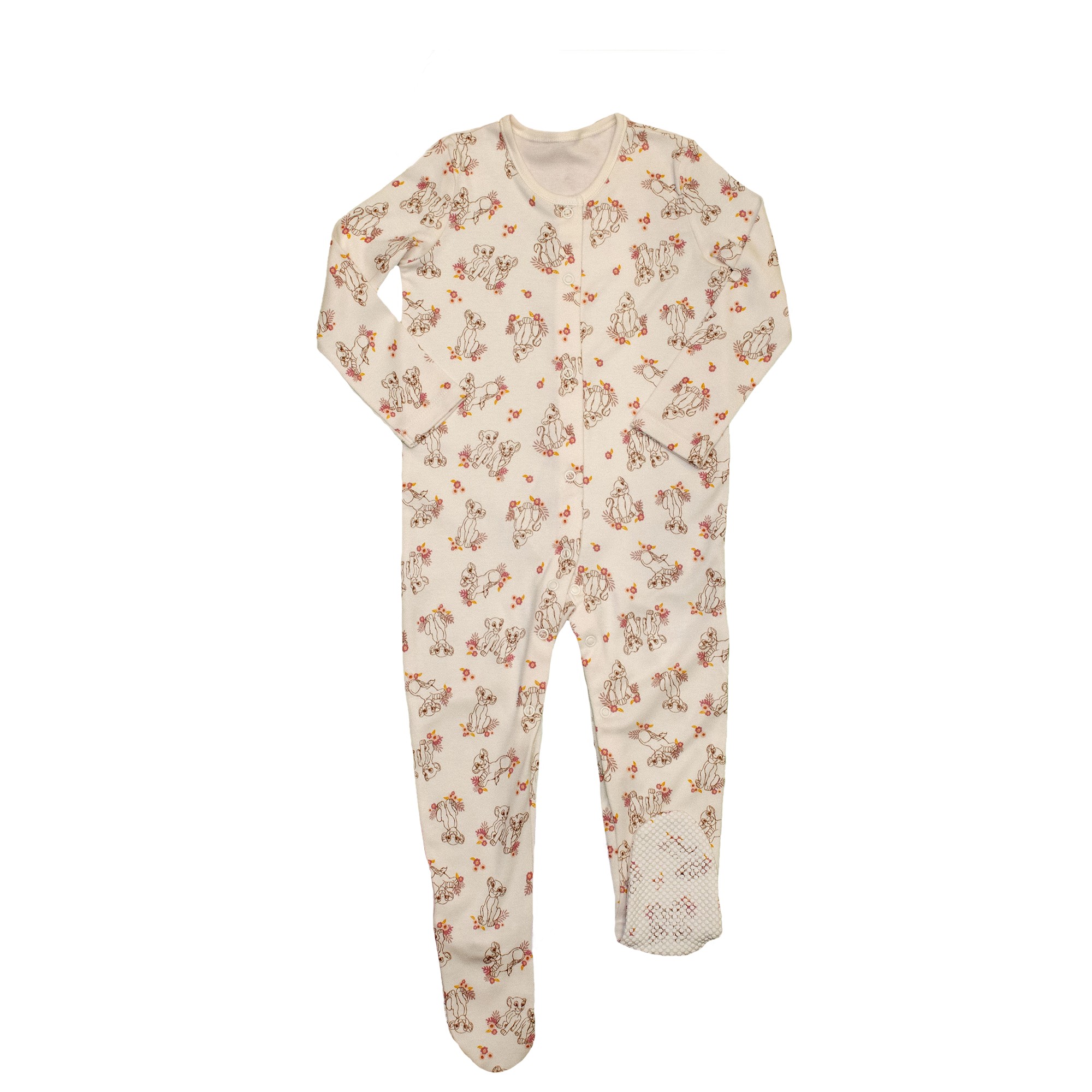 

Человечек для мальчика ( 1 шт) George белый с Симбой на кнопках с носочками 12-18М (80-86 см) 1501