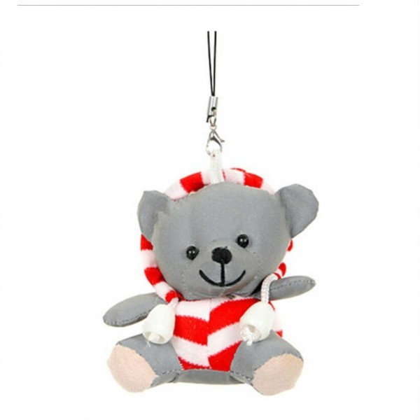 

Мягкая светоотражающая игрушка-талисман "Медвежонок" красный