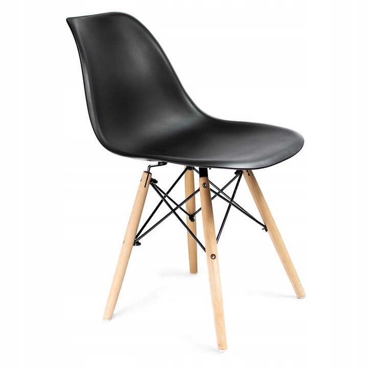 

Обеденный Стул JUMI Черный (Польша) в Скандинавском Стиле EPC DSW Eames Plastic Chair