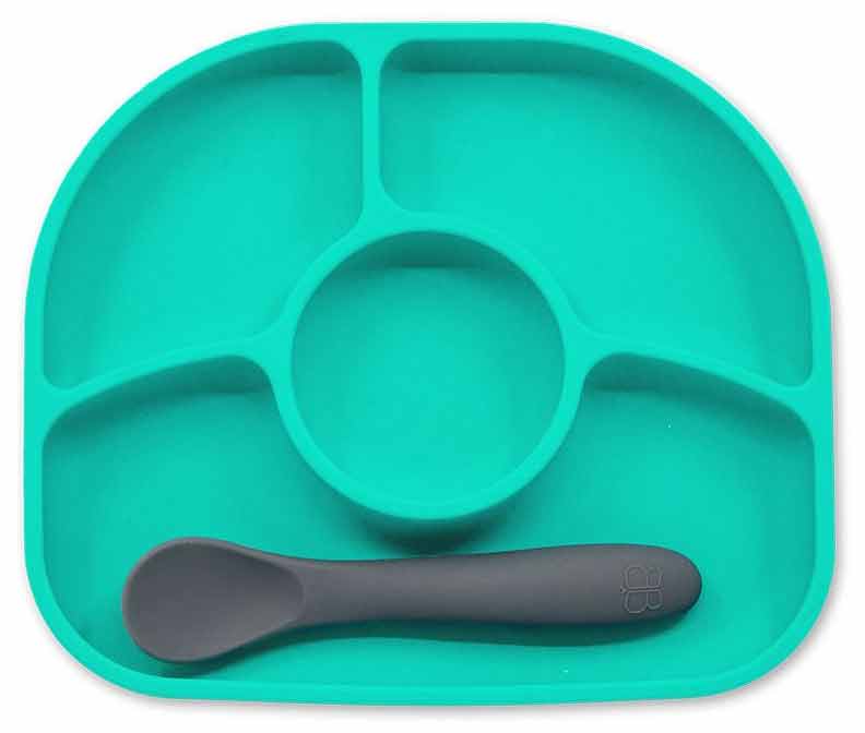 

Тарелка на присоске с ложкой Bbluv Бибилав силиконовая Yumi Aqua (B0153-A)