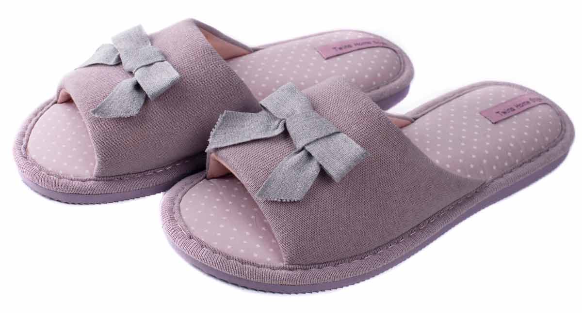 

Комнатные тапочки Twins Твинс женские HS-VL Бант Elegant сиреневые, р.40 (5550)