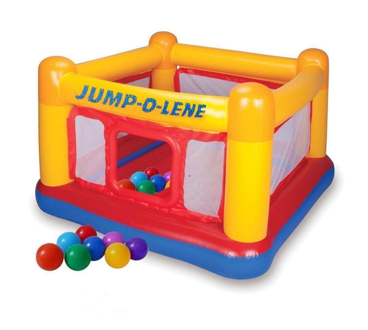 

Детский игровой центр-батут Intex 48260-1 Jump o Lene Playhouse 174х174х112 см + 10 шариков (lbk-48260-1)