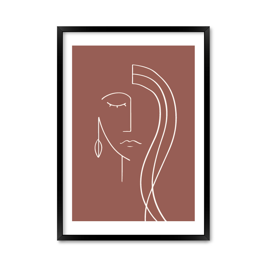 

Постер "Портрет" с антибликовым стеклом 59.6 x 84 см в чёрной рамке