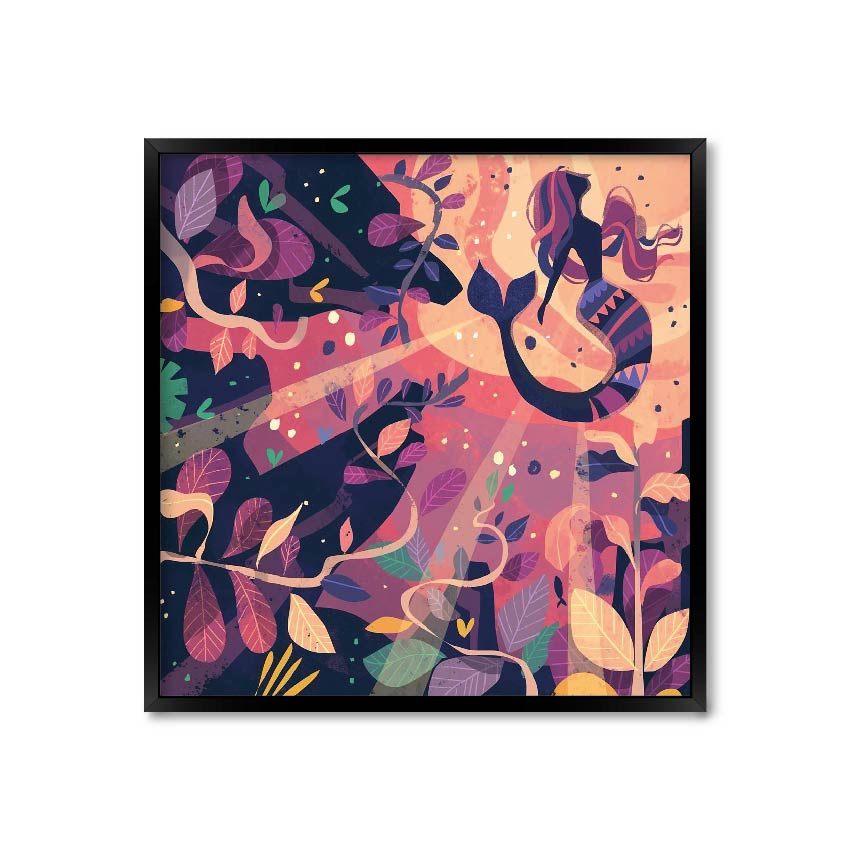 

Постер "Mermaid" с антибликовым стеклом 60 x 60 см в чёрной рамке
