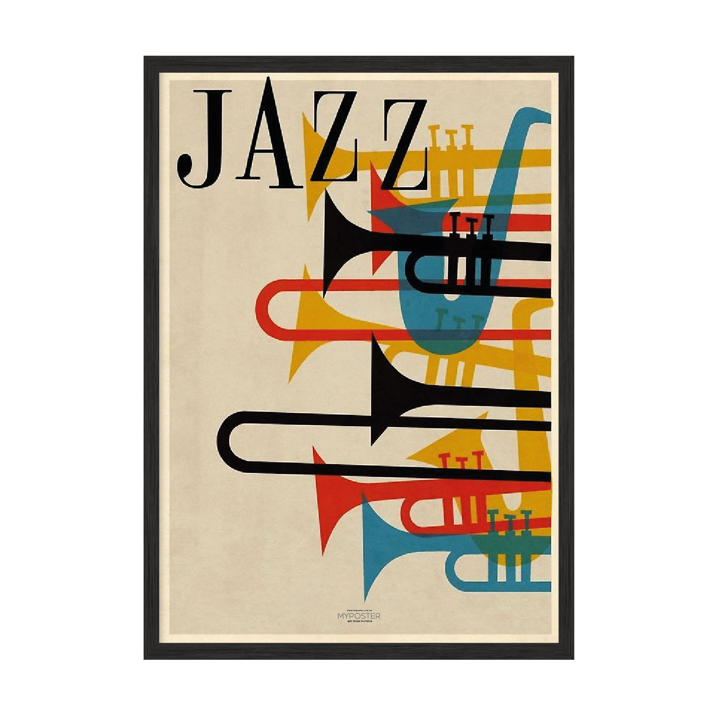 

Постер "JaZZ" без стекла 59.6 x 84 см в чёрной рамке