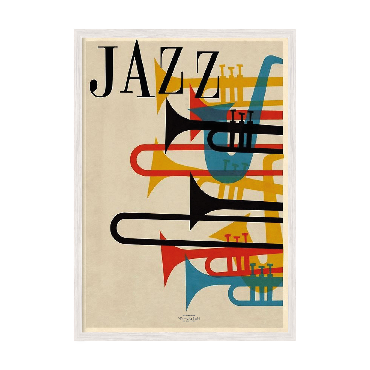 

Постер "JaZZ" с антибликовым стеклом 59.6 x 84 см в белой рамке