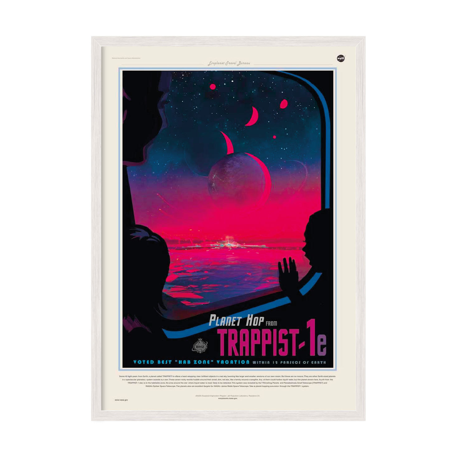 

Постер "Trappist 1e" с антибликовым стеклом 29.7 x 42 см в белой рамке