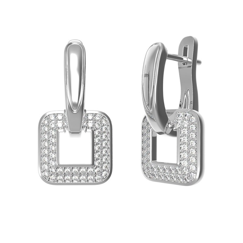 

Серьги из серебра 2161/1р-CZ-10