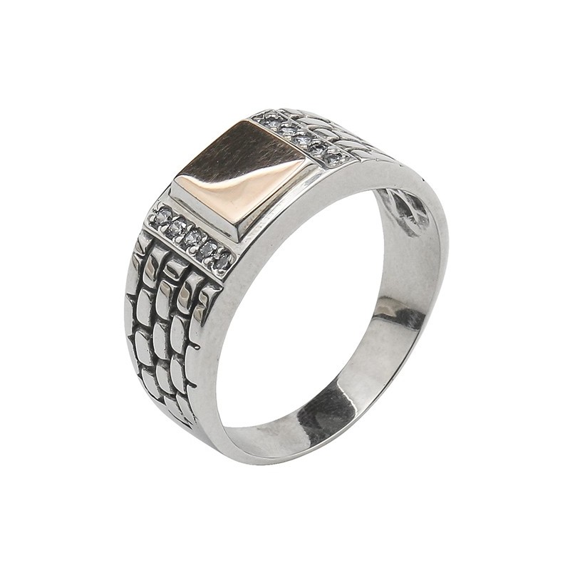 

Мужское серебряное кольцо 4971з-7, 22.0 размер