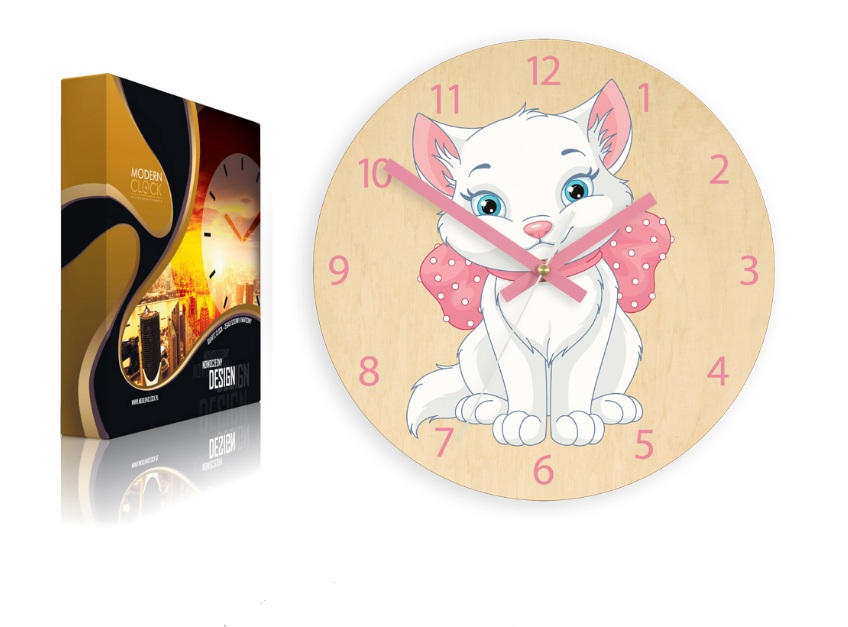 

Настенные часы деревянные для детской комнаты Modern Clock Cat