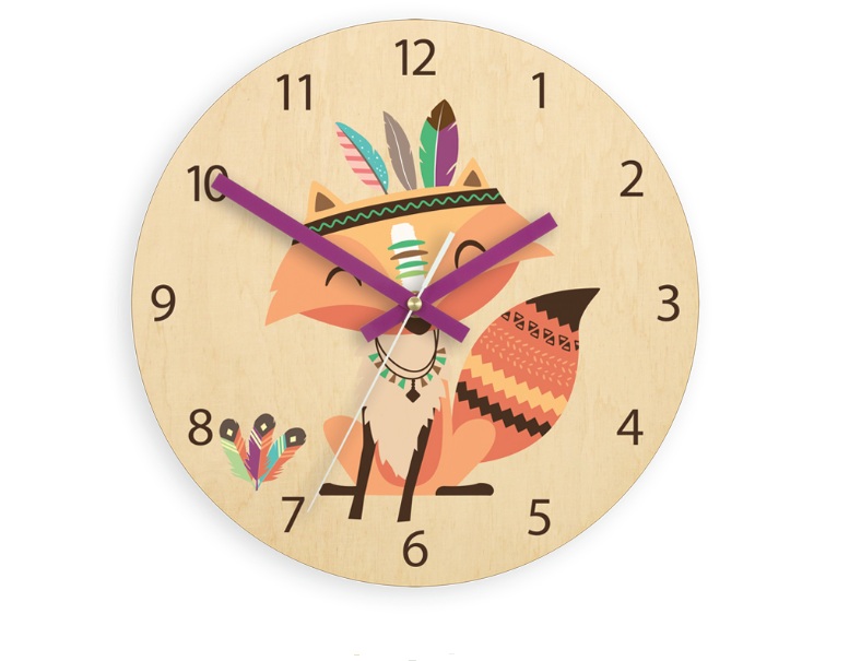 

Настенные часы деревянные для детской комнаты Modern Clock Лисенок